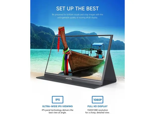 მონიტორი ARZOPA S1 Table 15.6 FHD Mini HD USB Type-C, 5 image
