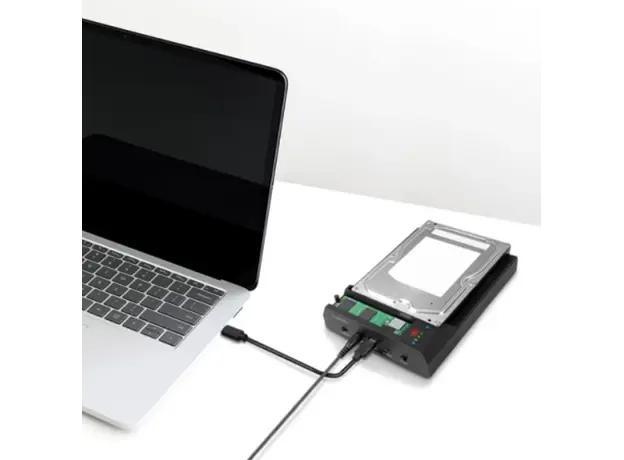 მყარი დისკის დოქ სადგური Logilink QP0031 USB 3.2 Gen 2 Quickport 2-Bay for SATA HDD/SSD and M.2 NVMe SSD, 2 image