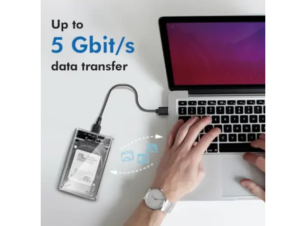 მყარი დისკის ყუთი Logilink UA0409 External HDD enclosure 2.5" HDD/SSD USB 3.0 tool-free, 5 image