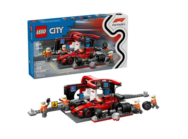 ლეგო LEGO Constructor City F1 Pit Stop & Pit Crew with Ferrari Car Set, 5 image