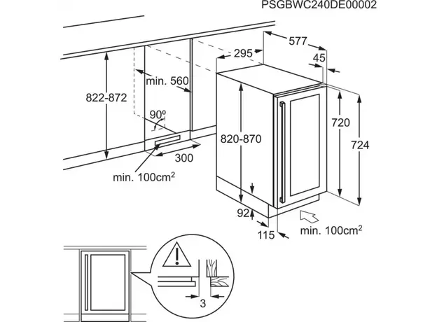 ღვინის მაცივარი AEG AWUS020B5B, 8 image