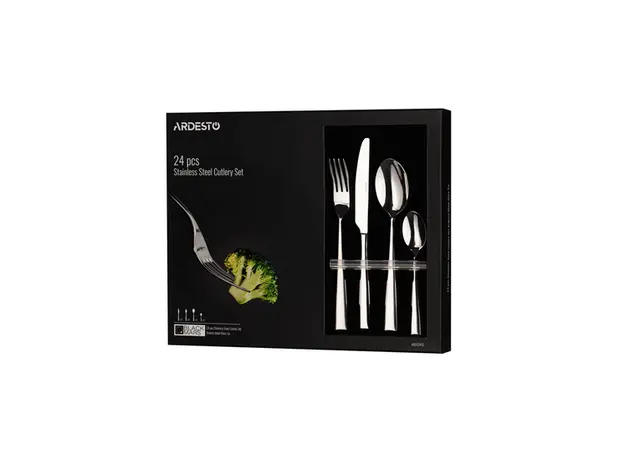 დანა-ჩანგლის ნაკრები Ardesto Cutlery set Black Mars Tia, 24pcs, stainless steel, 3 image