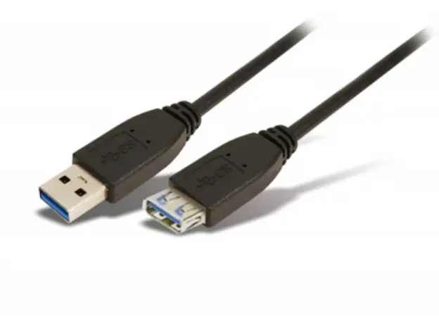 კაბელი LogiLink CU0042 Extension Cable USB 3.0 Type A to Type A Black 2m, 2 image