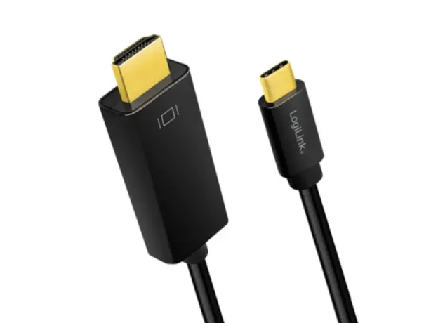 კაბელი Logilink UA0329 USB Type-C to HDMI 4K/60Hz cable black 1.8m