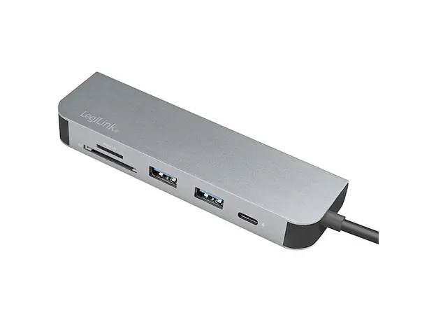 ადაპტერი Logilink UA0343 USB-C™ Multifunc Hub USB 3.2 Gen1x1 HDMI PD Cardreader