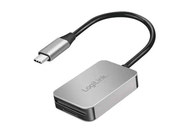 ბარათების წამკითხველი Logilink CR0050 Dual card reader USB-C to SD & microSD cards aluminium