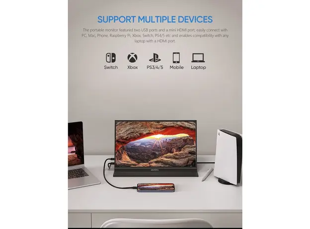 მონიტორი ARZOPA S1 Table 15.6 FHD Mini HD USB Type-C, 7 image