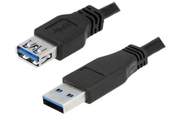 კაბელი Logilink CU0041 USB Cable USB 3.0 AM to AF black 1M