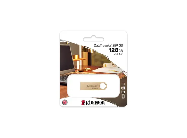 USB ფლეშ მეხსიერება Kingston 128GB USB 3.2 Type-A Gen1 DT SE9 G3, 3 image