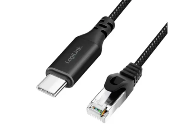 კაბელი Logilink CU0412 USB-C 3.2 to RJ45 (CAT6) Ethernet Cable Adapter 2m