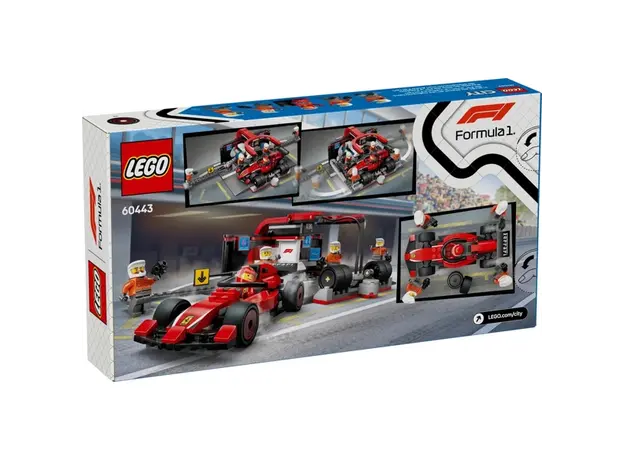 ლეგო LEGO Constructor City F1 Pit Stop & Pit Crew with Ferrari Car Set