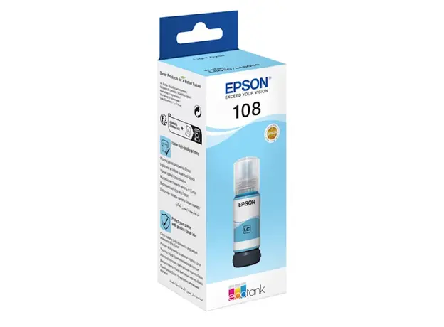 კარტრიჯის მელანი Epson 108 C13T09C54A, 7200P, Ink Cartridge, Light Cyan, 2 image