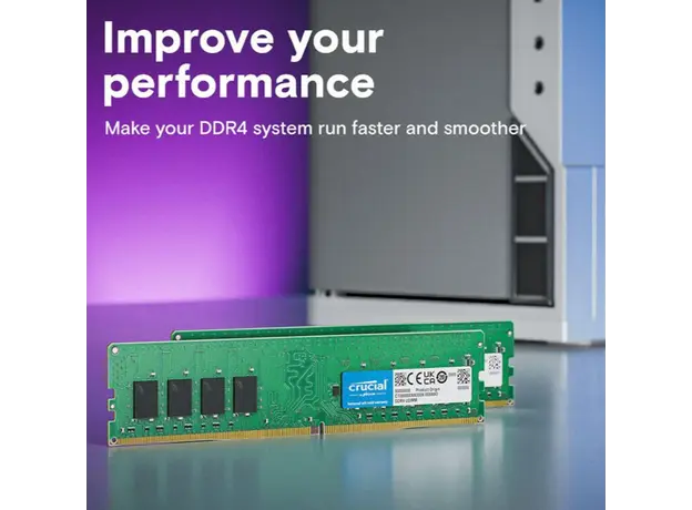 ოპერატიული მეხსიერება Crucial DRAM 16GB DDR4-3200  CT16G4DFRA32A, 2 image