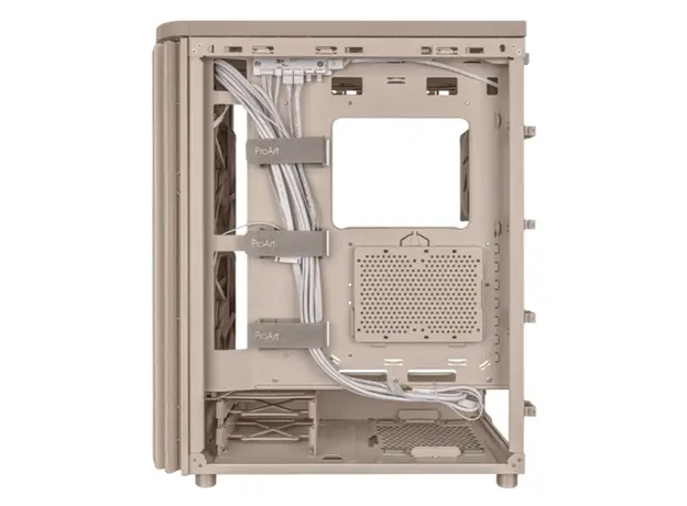 კომპიუტერის ქეისი Asus ProArt PA401 Wood Edition Beige - Mesh Panel, 4 image