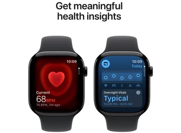 Smart watch Apple Watch Series 11 GPS 46mm Jet Black Aluminium Case with Black Sport Band - S/M (MEUW4RK/A), 6 image