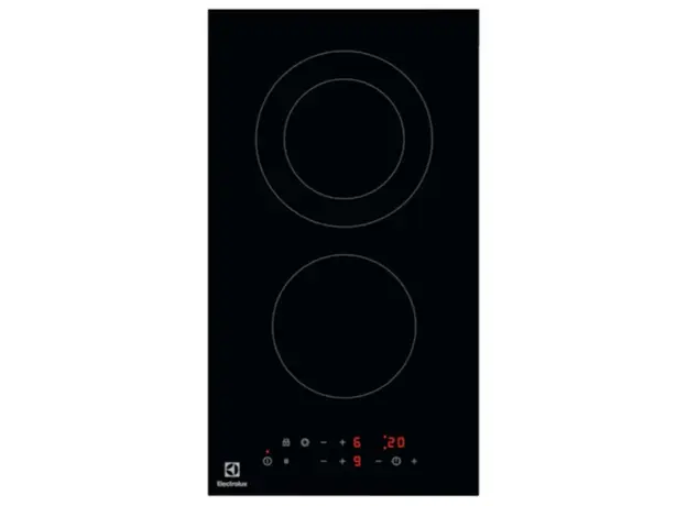 გაზქურის ზედაპირი Electrolux LHR3233CK / Electric-Domino / 30cm / Ceramic Glass, 2 image