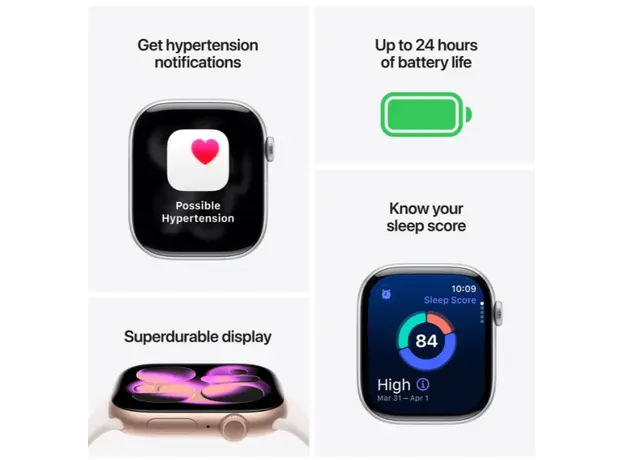 Smart watch Apple Watch Series 11 GPS 46mm Jet Black Aluminium Case with Black Sport Band - S/M (MEUW4RK/A), 7 image