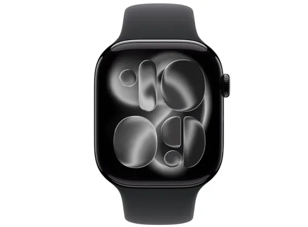 Smart watch Apple Watch Series 11 GPS 46mm Jet Black Aluminium Case with Black Sport Band - S/M (MEUW4RK/A)