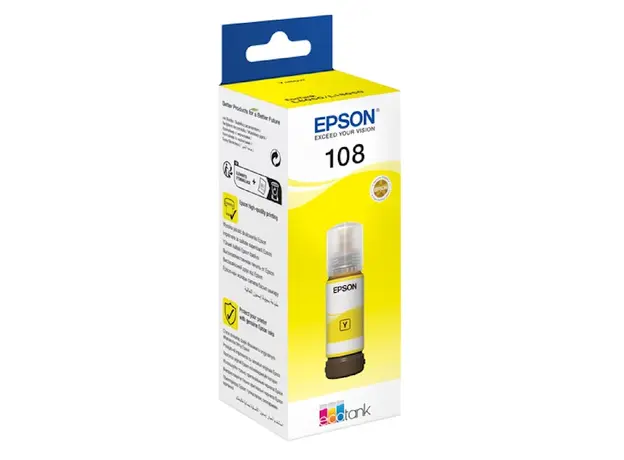კარტრიჯის მელანი Epson 108 C13T09C44A, 7200P, Ink Cartridge, Yellow, 2 image