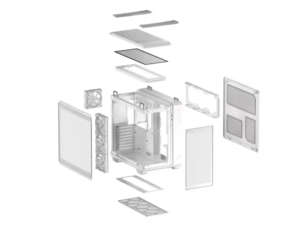 კომპიუტერის ქეისი Asus TUF Gaming GT502 Horizon ARGB White, 4 image