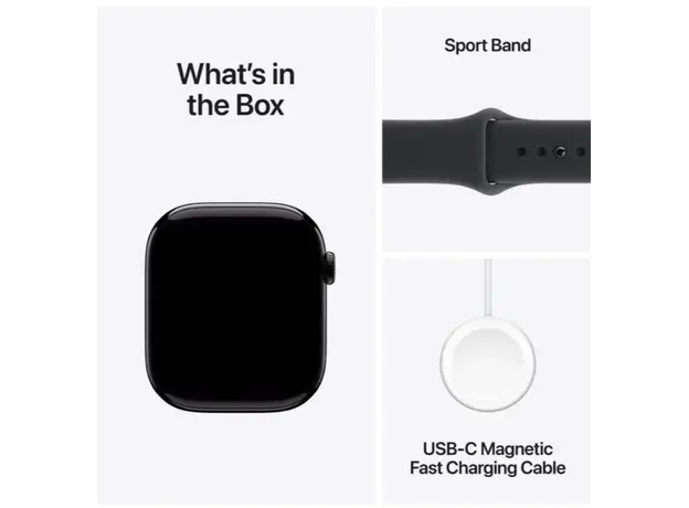 Smart watch Apple Watch Series 11 GPS 46mm Jet Black Aluminium Case with Black Sport Band - S/M (MEUW4RK/A), 3 image