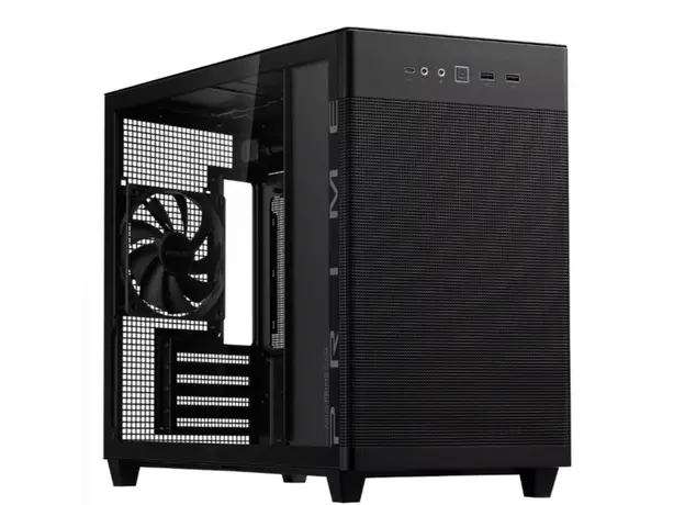 კომპიუტერის ქეისი ASUS Prime AP201 Tempered Glass MicroATX Case Black, 2 image