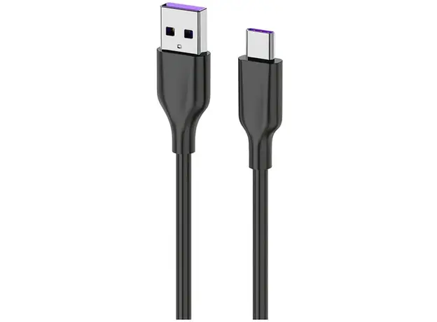 კაბელი 2E Cable USB-A - USB-C Glow 1m Black