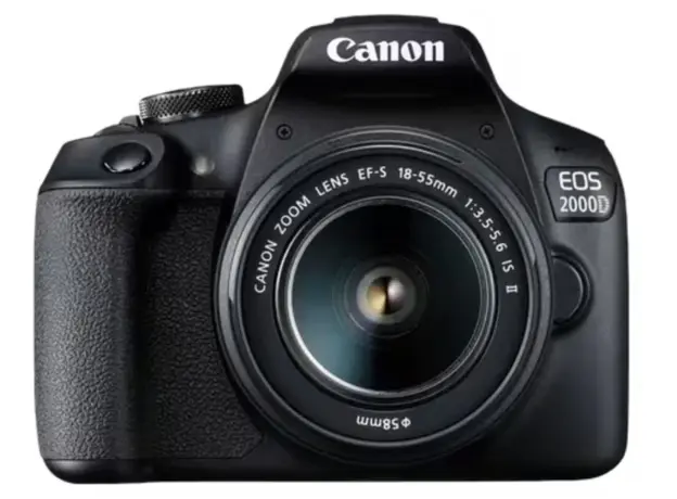 ციფრული ფოტოაპარატი Canon EOS 2000D EF-S 18-55 DC  II Lens 24.1 MP, APS-C senso  Wi-Fi¹, NFC , Black