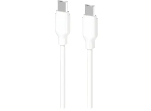 კაბელი 2E Cable USB-C - USB-C Glow 60W 1m White