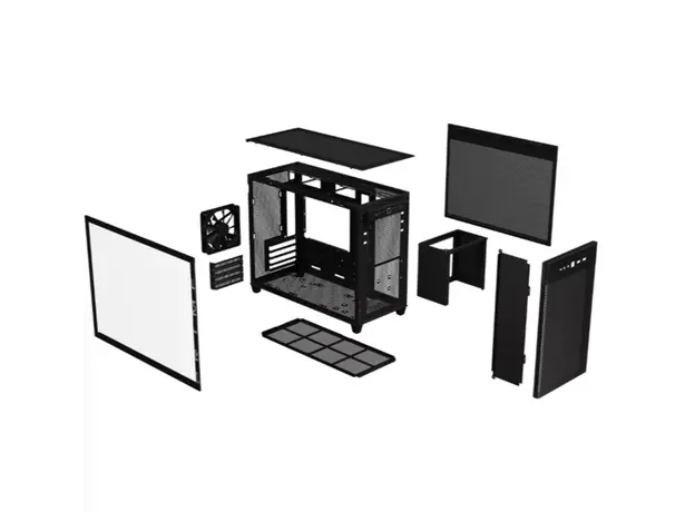 კომპიუტერის ქეისი ASUS Prime AP201 Tempered Glass MicroATX Case Black, 4 image