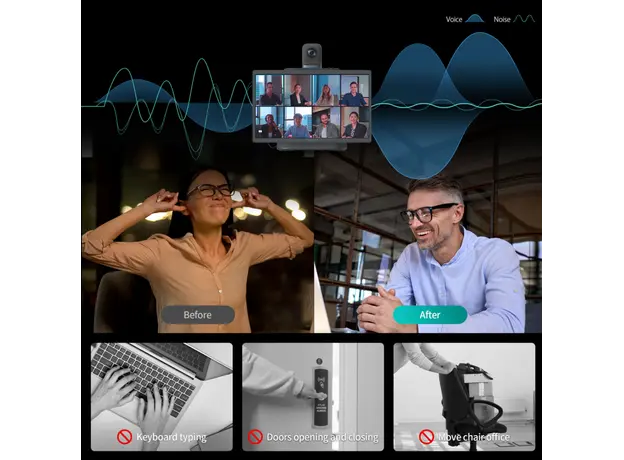 საკონფერენციო კამერა Kandao MT1001 Meeting Ultra, 4K UHD 360°, BT, WIFI, USB-C, Conference Camera With Dual Touchscreen, Black, 9 image