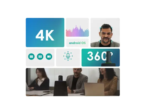 საკონფერენციო კამერა Kandao MT1002, 4K, USB-C, USB, RJ45, HDMI, BT, WiFi, Meeting Ultra Standard, 360° All-in-one AI Conference Device, Black, 9 image