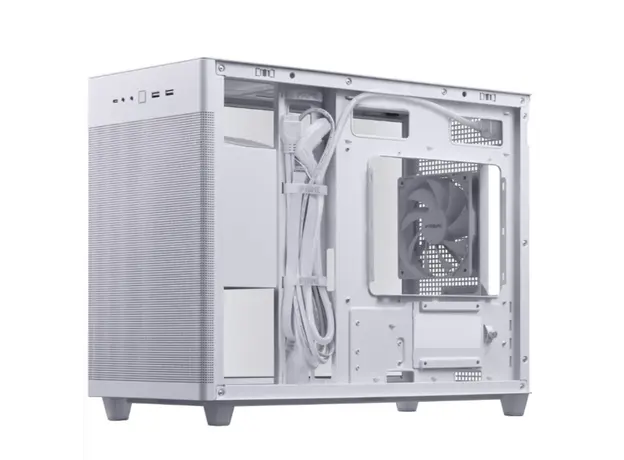 კომპიუტერის ქეისი ASUS Prime AP201 Tempered Glass MicroATX Case White, 4 image