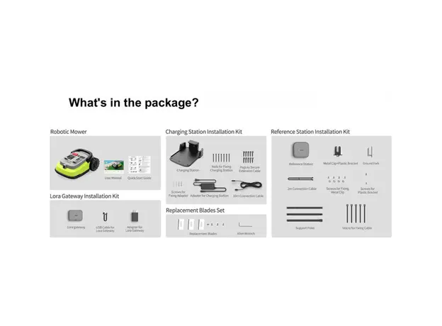 გაზონის საკრეჭი რობოტი UBTech M10 PRO, WiFi, Bluetooth, Wire Free Robotic Lawn Mower, Green/Grey, 11 image