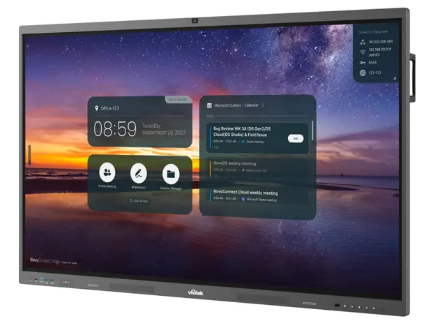 ინტერაქტიული ეკრანი Vivitek NovoTouch BK752iW 75", RAM 4GB, 32GB, Smart Board, Black/Grey + PC Module i5-12450H, 8GB, 256GB SSD, Webcam and microphone, 3 image