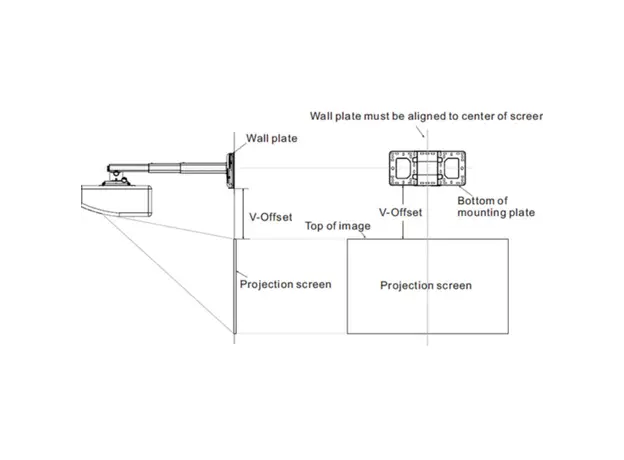 მოკლე ფოკუსიანი პროექტორის საკიდი VIVITEK Ultra Short Throw Wall Mount WM-4, 3 image