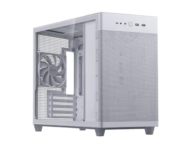 კომპიუტერის ქეისი ASUS Prime AP201 Tempered Glass MicroATX Case White, 2 image