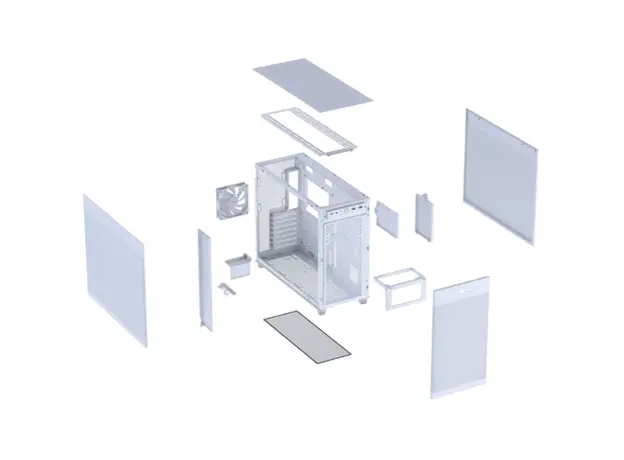 კომპიუტერის ქეისი ASUS Prime AP303 - Mesh Panel White, 4 image