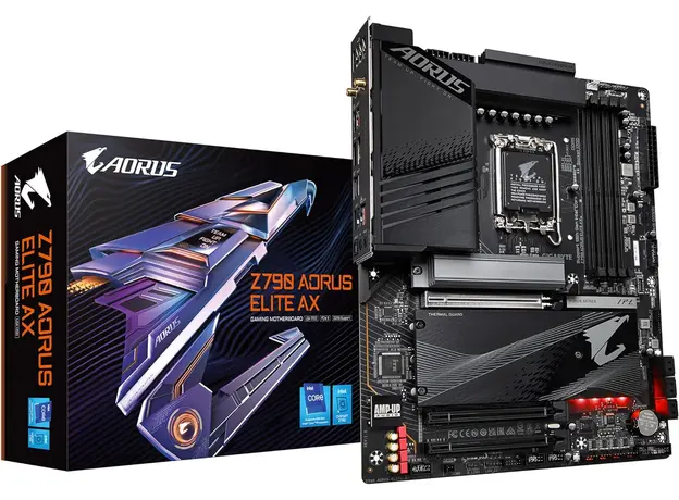 დედა დაფა Motherboard GIGABYTE Z790 AORUS ELITE AX s1700 Z790 4xDDR5 M.2 HDMI DP ATX