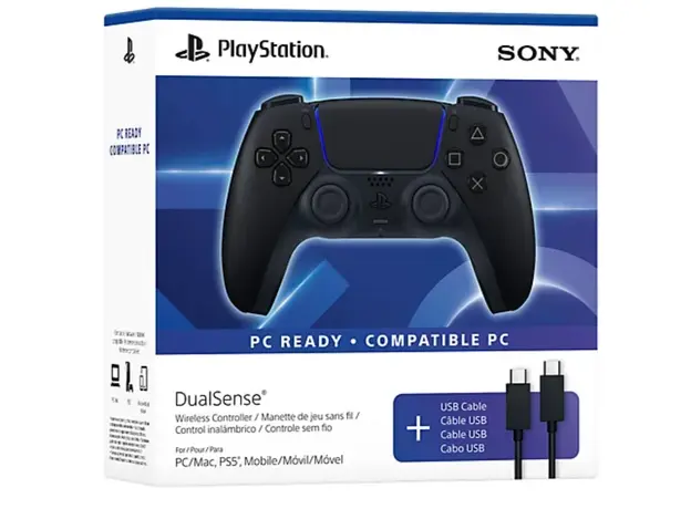 კონტროლერი Playstation DualSense Wireless Controller Midnight Black & USB Cable for PC /KIA, 4 image