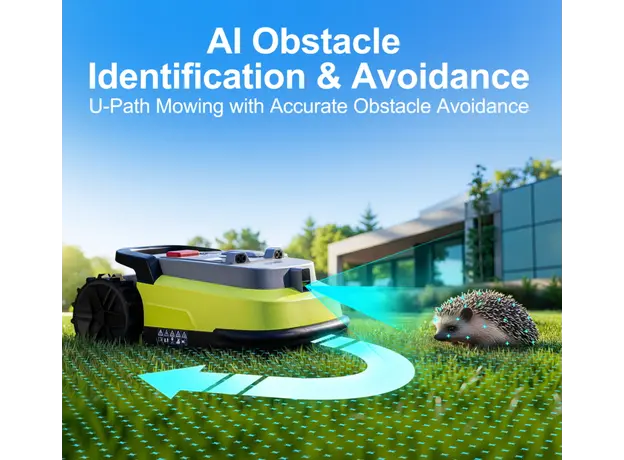 გაზონის საკრეჭი რობოტი UBTech M10 PRO, WiFi, Bluetooth, Wire Free Robotic Lawn Mower, Green/Grey, 10 image