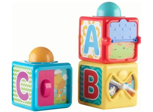 სათამაშო კუბიკები MATTEL Stacking Action Blocks