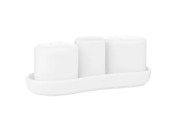 სამარილე და საპილპილე Ardesto Set for salt and pepper, 4 items, porcelain, white