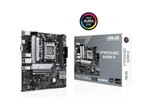 დედა დაფა ASUS Motherboard PRIME B650M-K sAM5 B650 2xDDR5 M.2 HDMI D-Sub mATX, 2 image