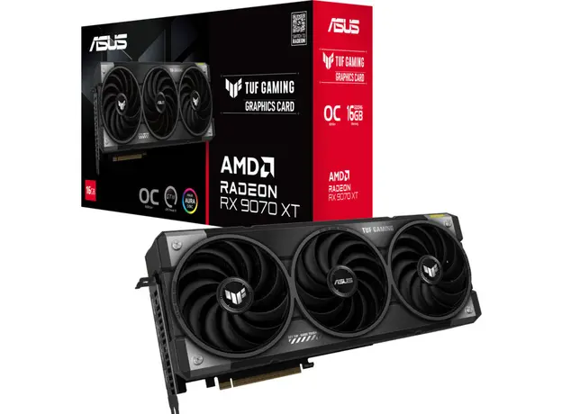 ვიდეო დაფა ASUS Graphic Card Radeon RX 9070 XT 16GB GDDR6 OC TUF-RX9070XT-O16G-GAMING