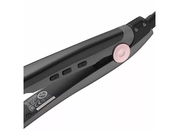 თმის გასასწორებელი Ardesto Hair straightener Pink Touch, 32W, 110-200C, ceramics, gray+pink, 2 image