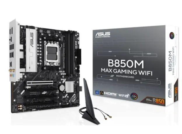 დედა დაფა ASUS Motherboard B850M MAX GAMING WIFI sAM5 B850 4xDDR5 M.2 HDMI DP WiFi BT mATX