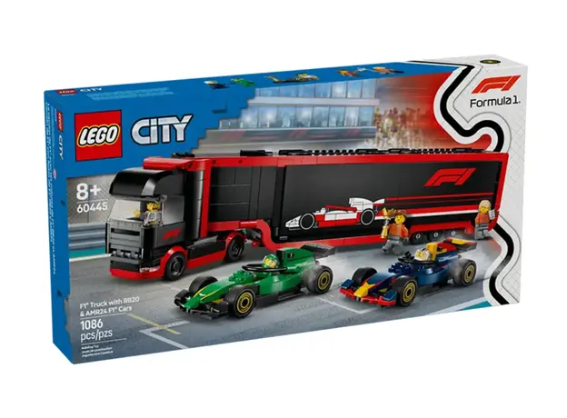 ლეგო LEGO Constructor City F1 Truck with RB20 & AMR24 F1 Cars