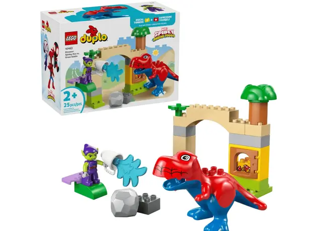 ლეგო LEGO Constructor DUPLO Disney Dinosaur Spidey-Rex vs. Green Goblin
