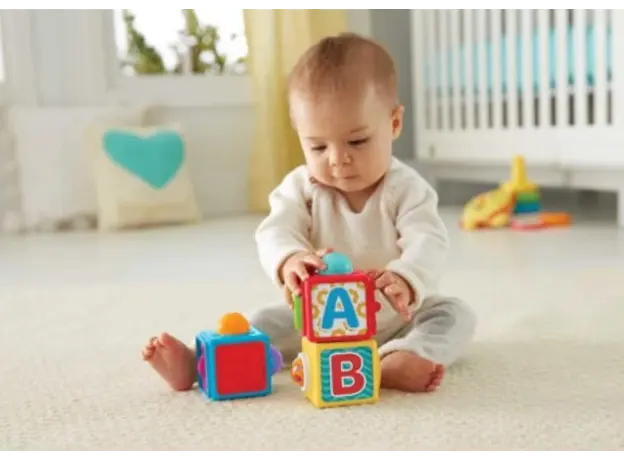 სათამაშო კუბიკები MATTEL Stacking Action Blocks, 4 image